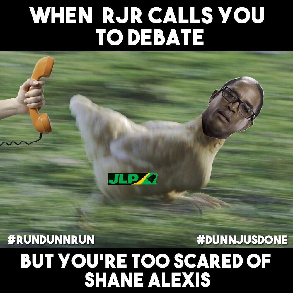 ConcernedJam's tweet photo. When RJR calls you to debate #rundunnrun #donedunn https://t.co/8CNh08dGon