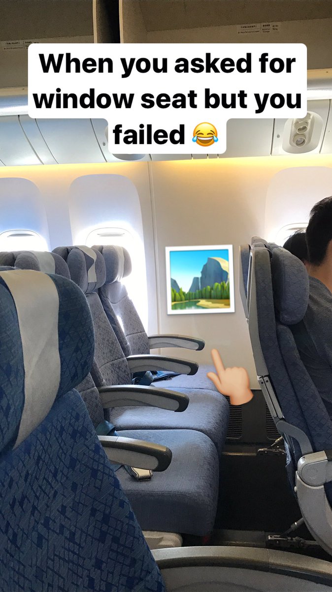 When you asked for window seat but you failed :)