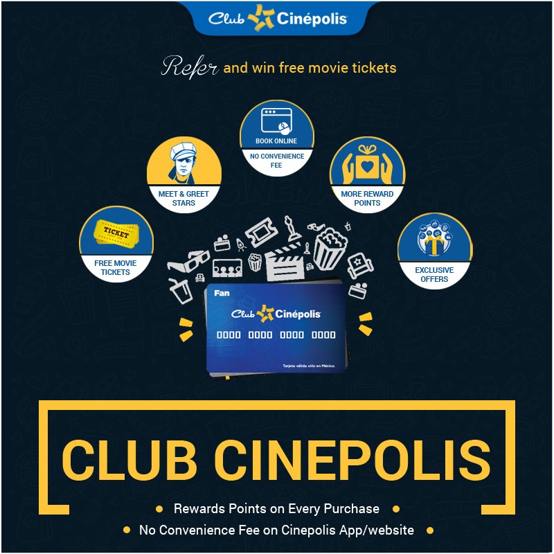 IndiaCinepolis's tweet photo. Join #ClubCinépolis & get a chance to meet stars, free movie tickets, gift hampers and a lot more! Hurry up! #FreeMovieTicket #MeetStars https://t.co/2WjGB9oHQ6