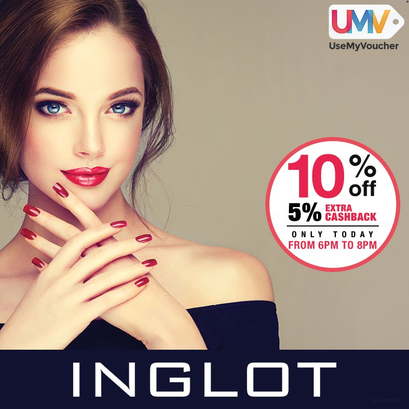UseMyVoucherApp's tweet photo. #SurpriseSALE! 
Flat 15% Off on Inglot 
Use OneTimePromocode "Cosmetics15" 
Valid for 2 Hours Only...Grab it Before it's Gone! T&amp;C Apply* https://t.co/8YJrQW5oTS