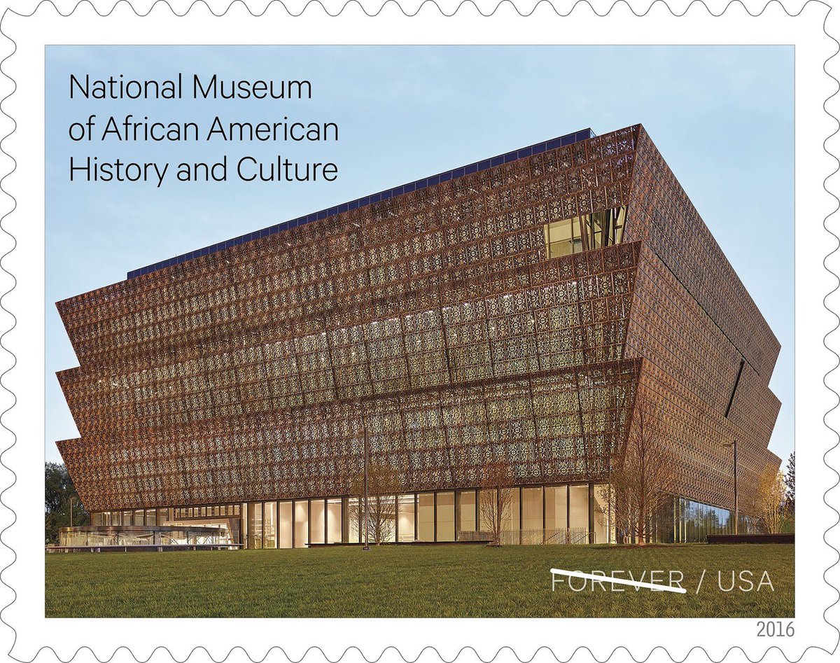 NMAAHC's tweet photo. Today is the day! Our Museum is being recognized by the @USPS with the Forever stamp at 8:30am EST! https://t.co/fqL041IcaP #ANationsStory https://t.co/wdCEOmbCRm