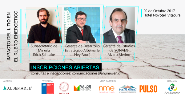 Portal_Minero's tweet photo. ¡No te pierdas la Conferencia &amp; Debate "El impacto del Litio", este 20 de octubre! Inscripciones en: https://t.co/5nZw97p61z 📝 https://t.co/zi2tIJMrNF