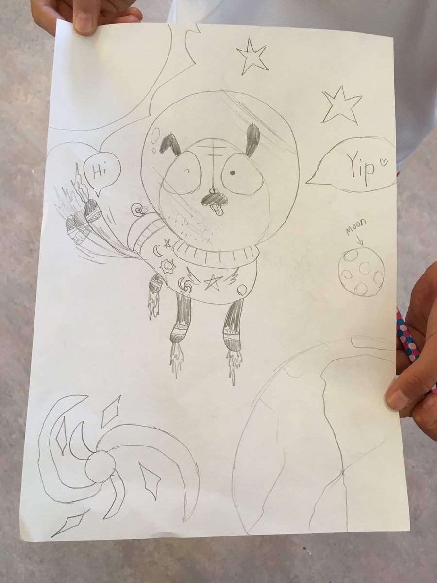 jabberworks's tweet photo. Pug in Space!! 🐶🚀 #AlexandraCollege @philipreeve1 @OUPChildrens @sarahwebbishere #DunLaoghaire https://t.co/nPy6W4OyJb