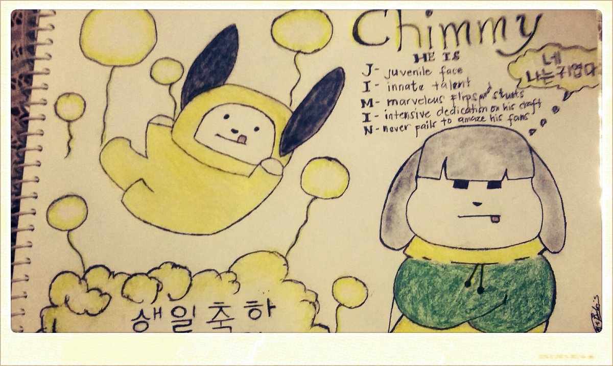 JessAlturino's tweet photo. Happy happy birthday chimchim!!  #HappyJiminDay   #지민생일ㅊㅋ💝 🎂🎉🎈 @BTS_twt https://t.co/JZA4UYMJyg