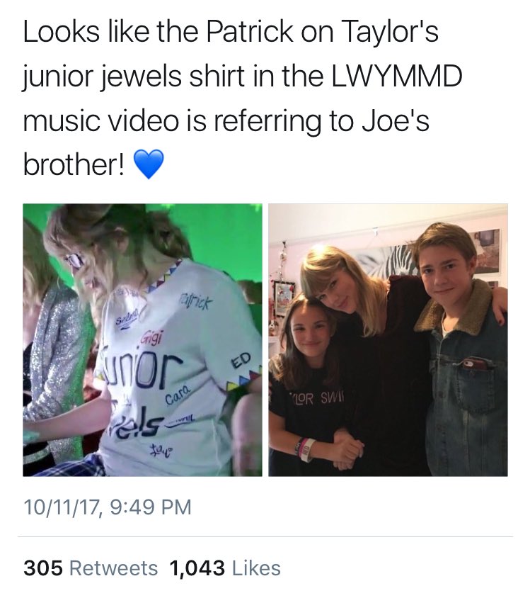 redputxtion's tweet photo. Plot twist: Taylor was actually dating Patrick all along. It was never joe bye #tatrick #paylor https://t.co/5xCweHdDFx
