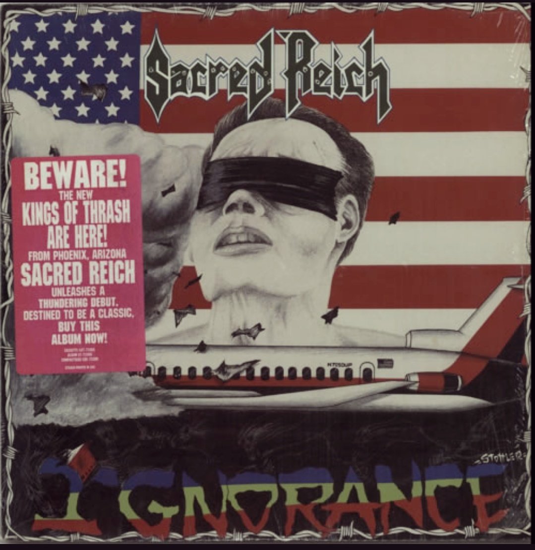 SacredReich's tweet photo. Our debut record "Ignorance" released this day October 13 1987. #sacredreich #ignorance #30yearsofignorance #thrashmetal https://t.co/raEm4TCW6a