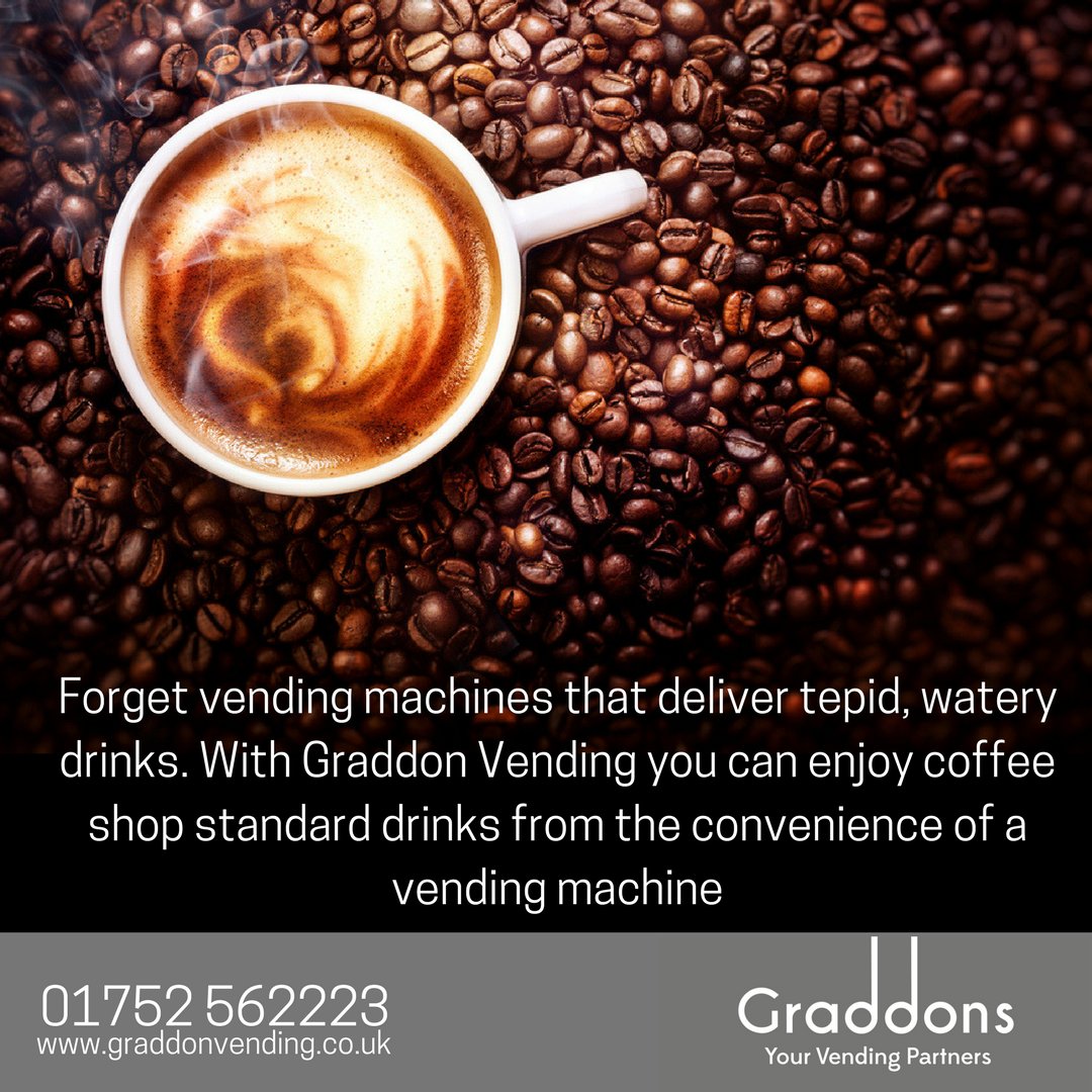 Forget tepid, watery drinks. With Graddon Vending you can enjoy #coffee shop standard drinks from the convenience of a #vending machine.