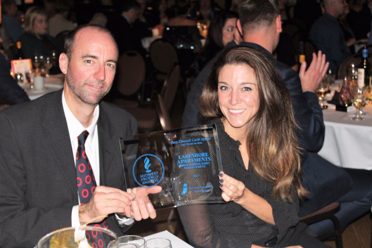 We are elated to announce that Lakeshore Apartments took the prize for "Best Curb Appeal" at 2017's Midwest Multifamily Conference. #goteam