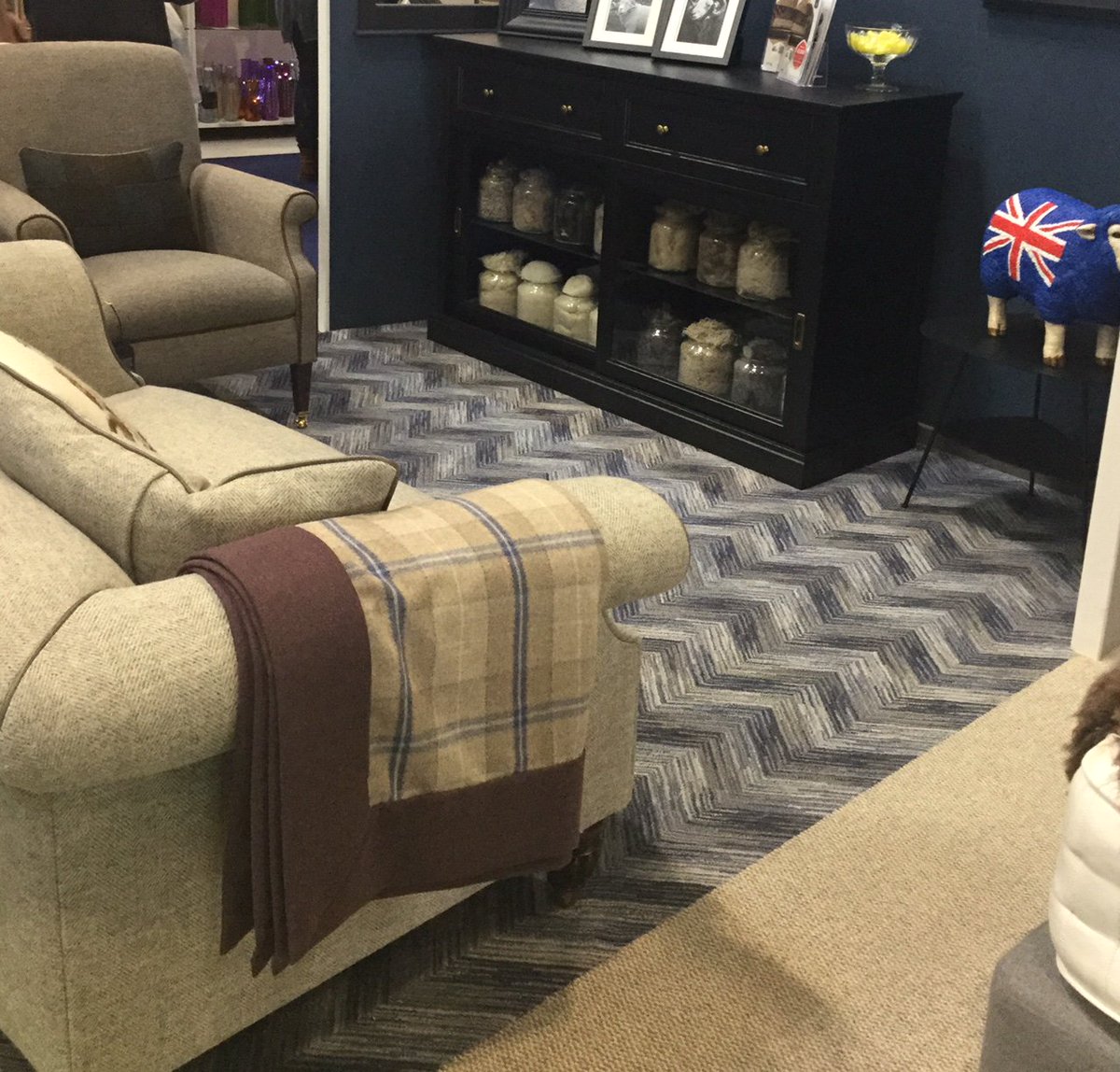 UlsterCarpets's tweet photo. Our Fusion features on the @BritishWool stand at @GDLive_UK , don't forget to check out their stand! #woolweek #woolflooring https://t.co/GSmB53Gomw