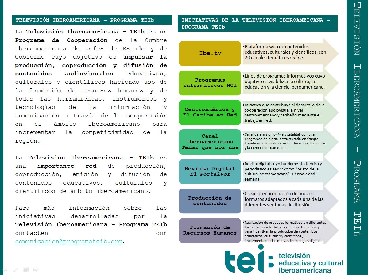 ProgramaTEIb's tweet photo. El @CanalIbe: #SeñalQueNosUne es una iniciativa que se desarrolla en el marco del Programa TEIb. Conoce todas las iniciativas de #TEIb. https://t.co/NefIK7kTvu