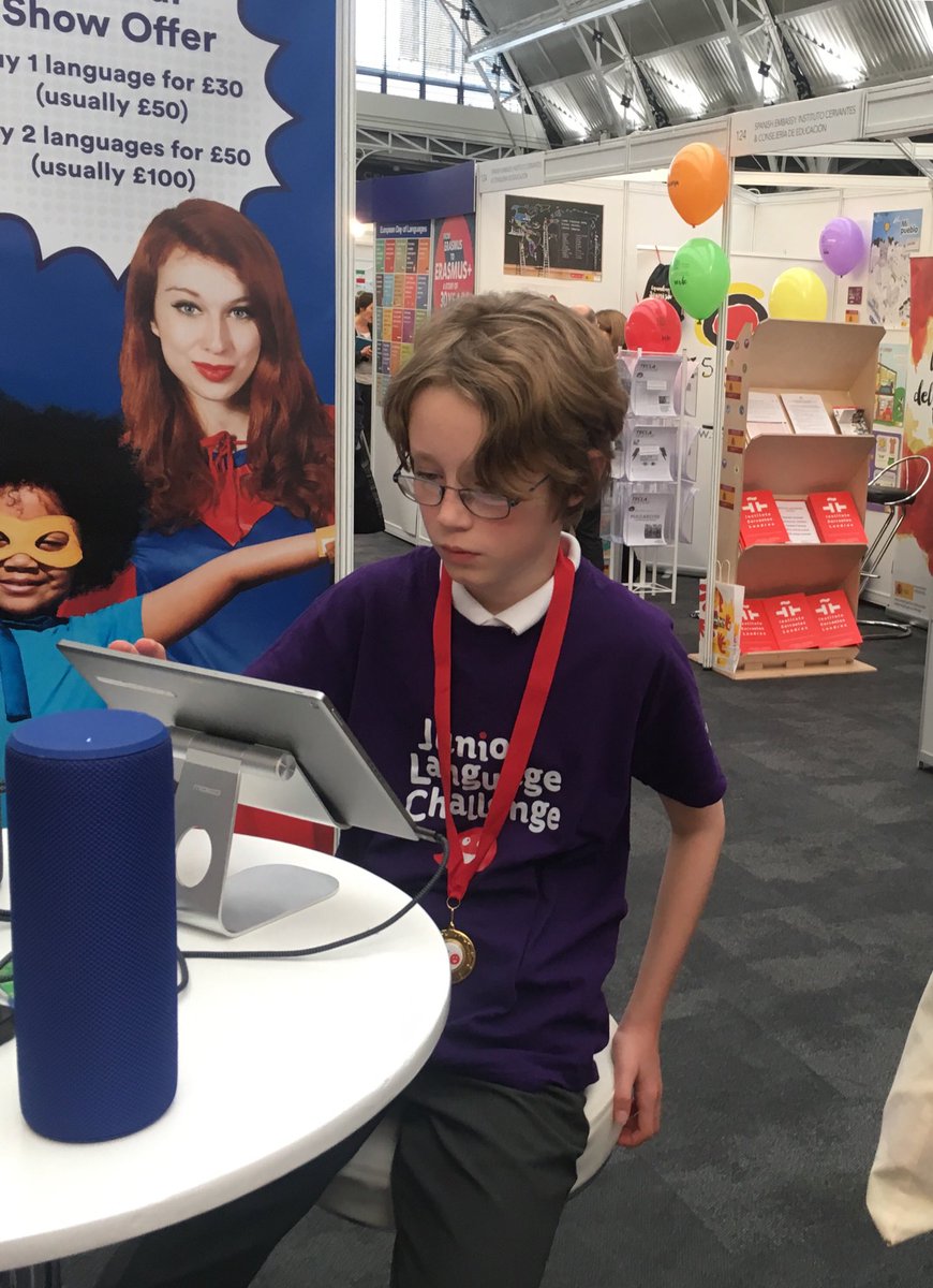 uTalk's tweet photo. One of our #jlc2017 finalists can't stop playing our language games! @LanguageShow #bdc https://t.co/Jv8TlkzNnc