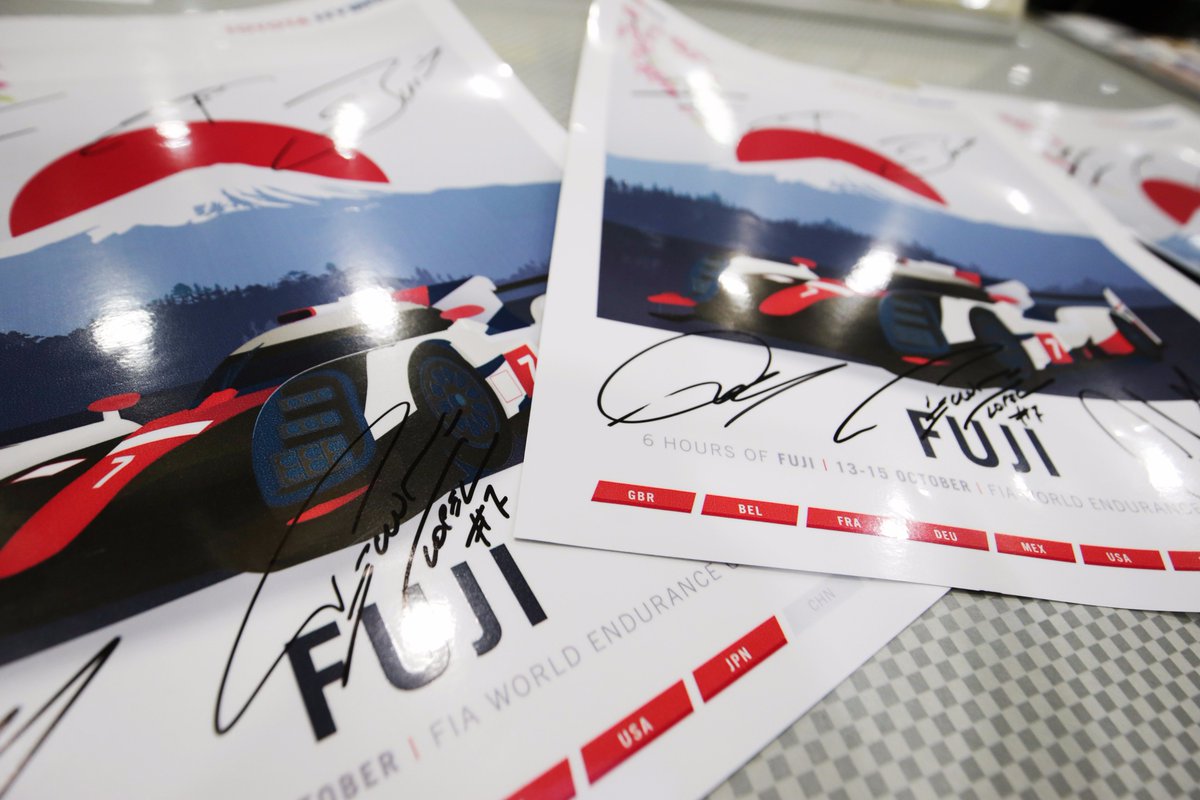 ToyotaRacingWEC's tweet photo. Want to win a Fuji poster signed by all our drivers? We've got 2 up for grabs. RT this post before the end of #6hFuji for a chance to win! 👍 https://t.co/KKeyHrAzIN