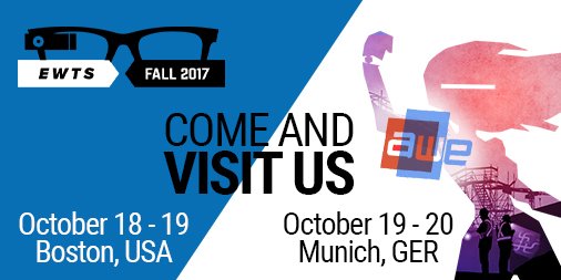 Ubimax's tweet photo. Getting ready for a busy week ahead! Let's innovate at @ARealityEvent in Munich & #EWTS2017 in Boston! See you soon! @BrainXchange1 https://t.co/xjOyK0s9tU