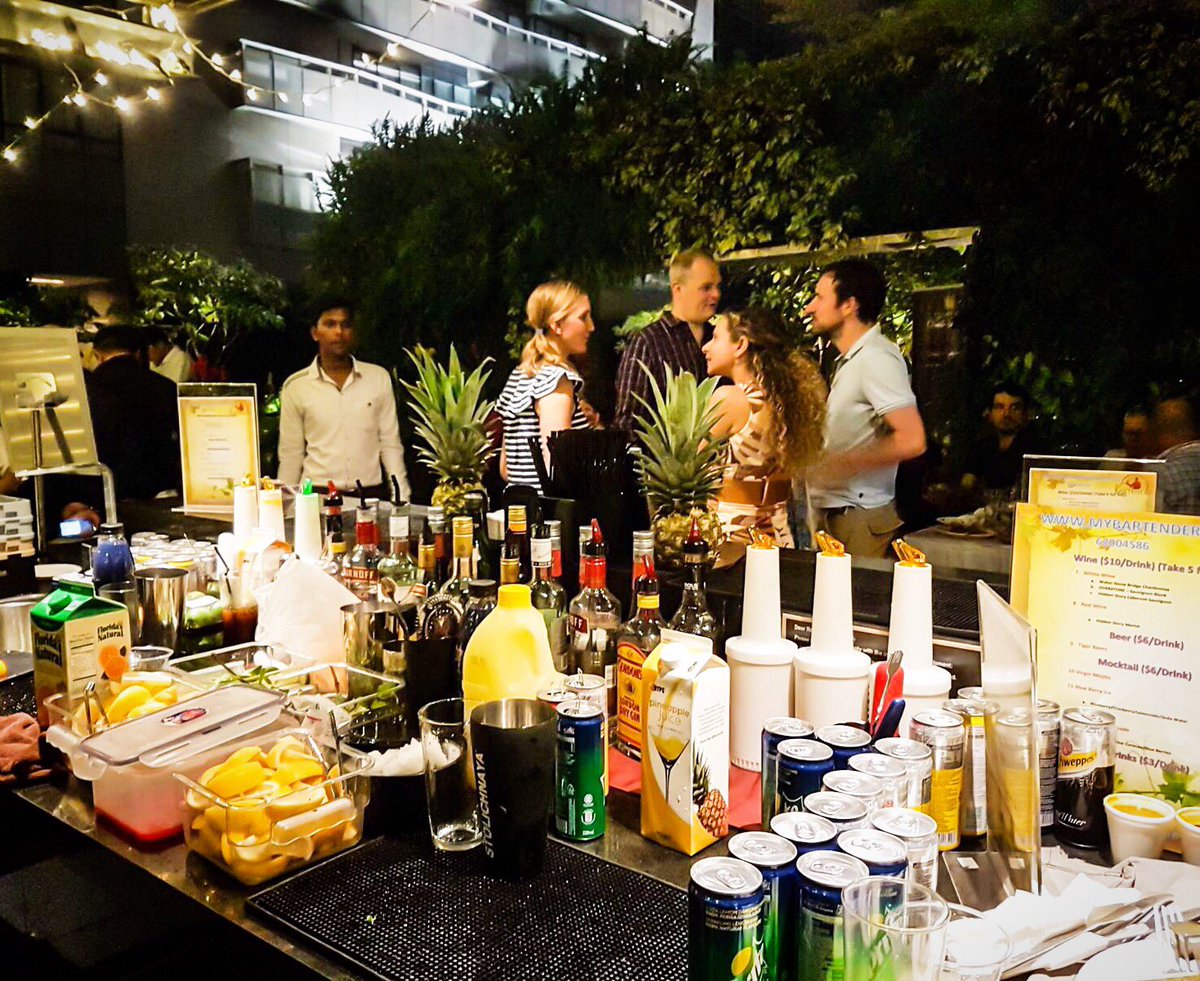 My_Bartender_SG's tweet photo. This is the second time setting up a cocktail Bar at Marina Bay Suits ๐ธ๐น one of our regular clients ๐ More to go. #cocktailbar #mybartender https://t.co/ZvBYcD4HSQ