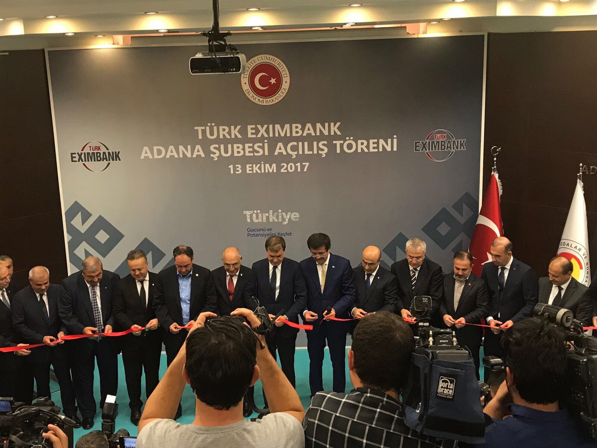 AB Bakanımız Sn. <a href="/omerrcelik/">Ömer Çelik</a> ve Ekonomi Bakanımız Sn. <a href="/ZeybekciNihat/">Nihat Zeybekci 🇹🇷</a> ile TÜRK EXIMBANK Adana Şubesinin açılışını gerçekleştirdik.
