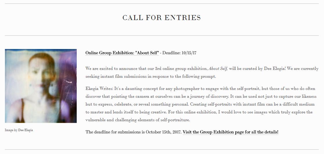InstantPryme's tweet photo. Get your #instantfilm entries in for our online group exhibition "About Self"! The deadline is in 3 DAYS! https://t.co/Ozx4XVihLo https://t.co/zE7TITWTTQ
