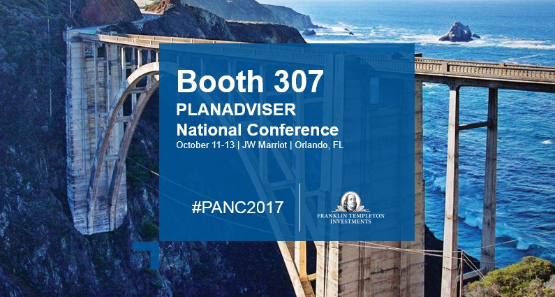 FranklnTempletn's tweet photo. Last day here at @PLANADVISER's #PANC2017. Any questions or insights we can provide? Stop by Booth 307 https://t.co/RX9s1m8Qr5
