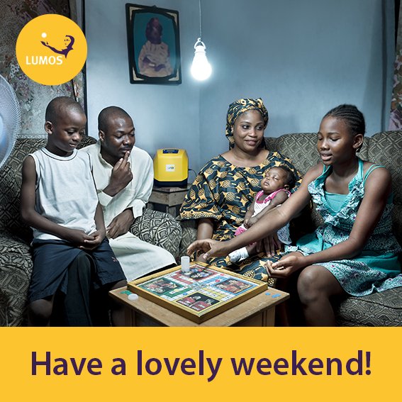 LumosNigeria's tweet photo. Join the #LumosMobileElectricity Service and have a lovely weekend with the family while enjoying uninterrupted power.
#TGIF #YelloBox https://t.co/1baQLXghUJ