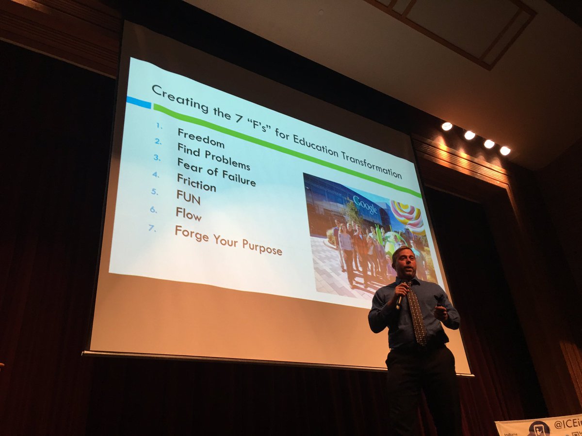 inceindiana's tweet photo. The 7 F's of transformation - start your genius hour now! #ICEIndiana https://t.co/GA8cG5jMIM