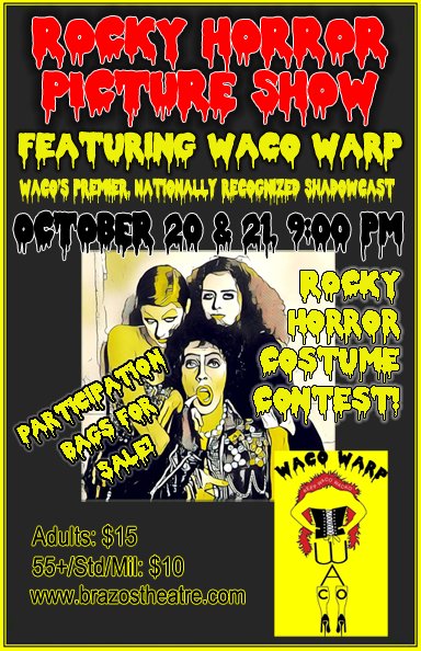 BrazosTheatre's tweet photo. Ready to do the Time Warp? Again??
#wacoevents #rockyhorror #byob #timewarp #wacotown #waco #wacowarp #shadowcast #RHPS #RHPS2017 #RHPSwaco https://t.co/sv9DjyrzaK