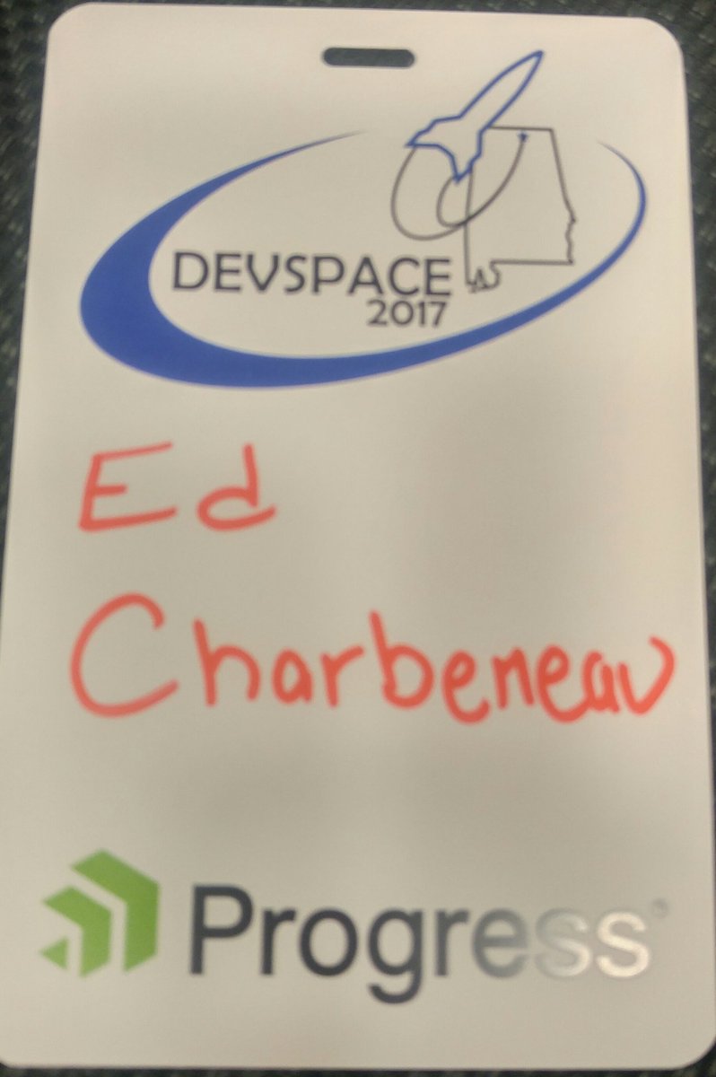 EdCharbeneau's tweet photo. It's time for DevSpace Conf. Sponsors by Progress. #Telerik
Ignore my child like handwriting, I am a developer. #devspace15 https://t.co/Aw1E99kOx8