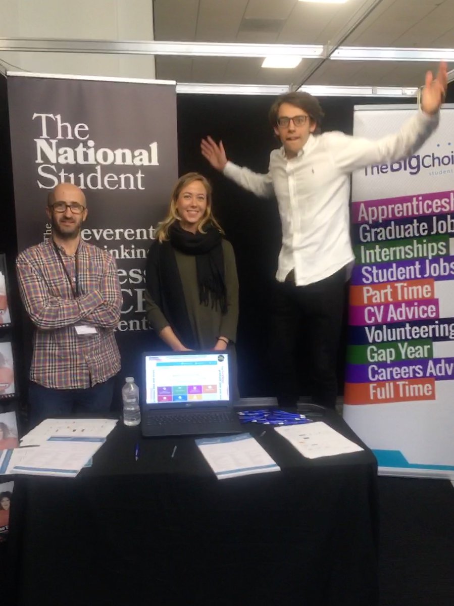 BigChoiceGroup's tweet photo. We’re at the Graduate Recruitment Exhibition today in @olympia_london! Callum says the opportunities are ‘THIS BIG’ at @TheBigChoice https://t.co/byc1TRif24