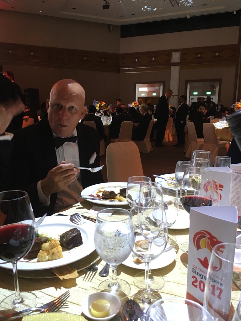 chinalambert's tweet photo. Rob Smith enjoying great food at ICA Singapore. #ICASG17 https://t.co/UbPMLA1v3G