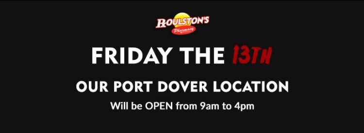 We are OPEN today! <a href="/inportdover/">In PortDover</a> #fridaythe13