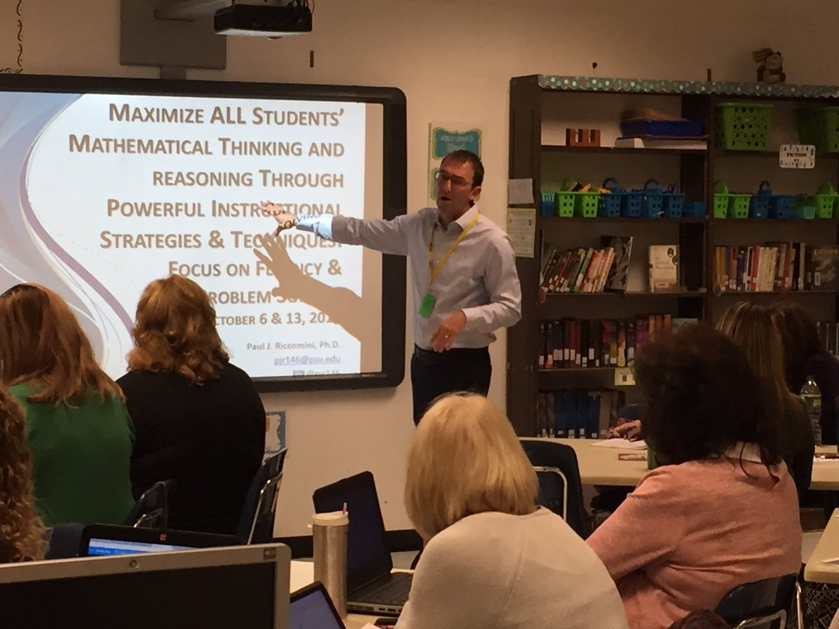 Switlik is excited to host Paul Riccomini for Math PD today!@pjr146