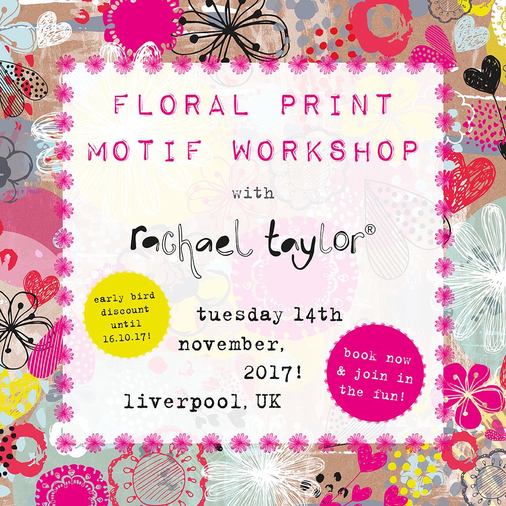 RachaelTStudio's tweet image. 🌼It's the last few days of our early bird discount for the Floral Print Motif Workshop!🌼 bit.ly/2xhhkVX