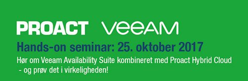 ProactDK's tweet image. Gå dybden m #Veeam i kombination m Proacts Hybrid Cloud. #TeamProact og Veeam holder Hands on seminar den 25. okt.   bit.ly/2yl5TRk