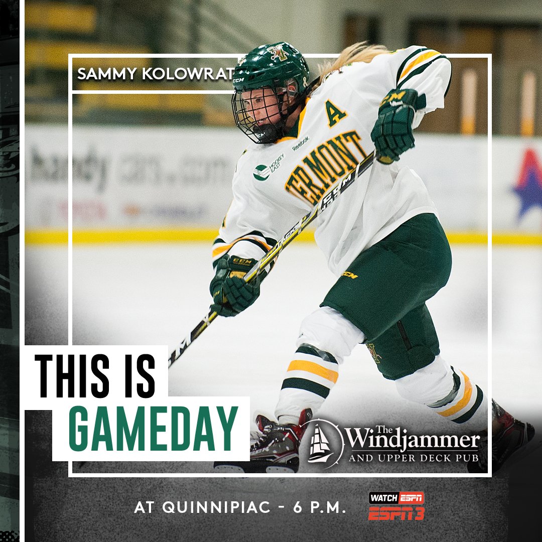 It’s GAMEDAY! We’re on the road to face Quinnipiac at 6 p.m., catch the action on ESPN3 or the WatchESPN app! #ThisIsVermont