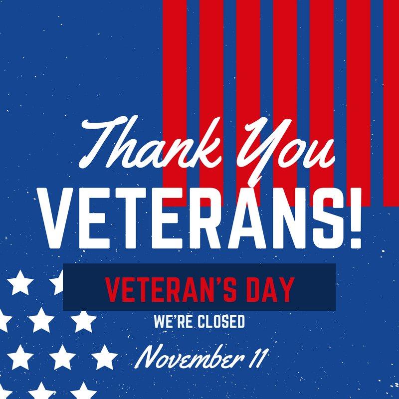 mcuonline's tweet image. Today, we honor our military men and women who serve our country. We&apos;re closed.

#VeteransDay