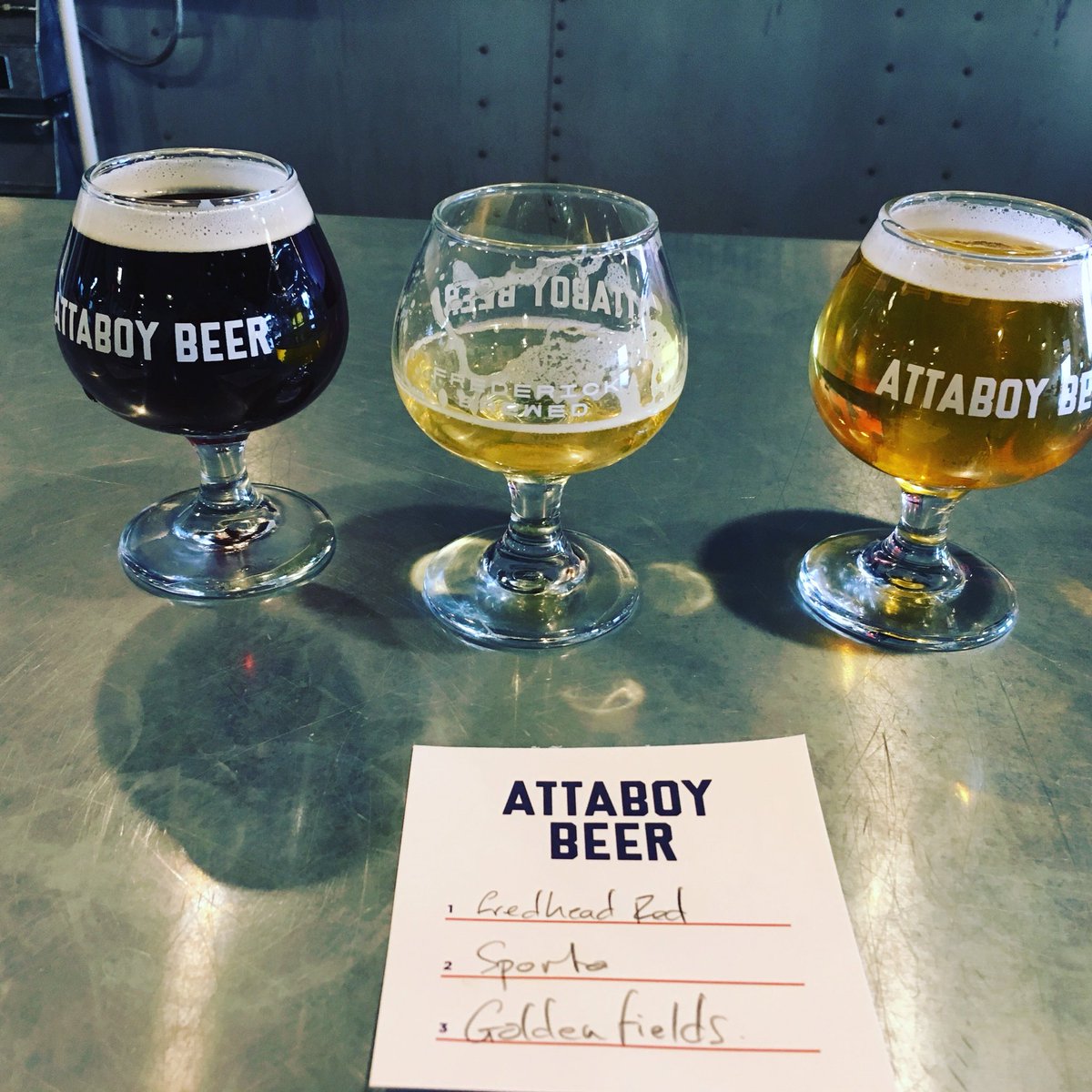 Love visiting <a href="/AttaboyBeer/">Attaboy Beer</a> for a couple of super tasty beers! #local #Frederick