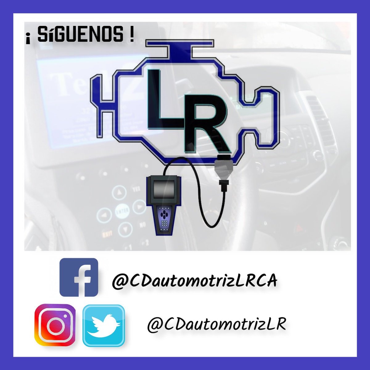 CDAutomotrizLR's tweet photo. Los invitamos a seguirnos también a través de nuestra cuenta en #Instagram y Fan Page en #Facebook 📲0212-4628365 CDautomotrizLR@gmail.com https://t.co/GW0V1OCgev
