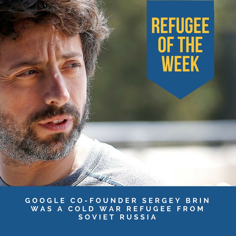 #Refugee of the week is Google co-founder Sergey Brin - his Russian-Jewish family moved to the US in 1979