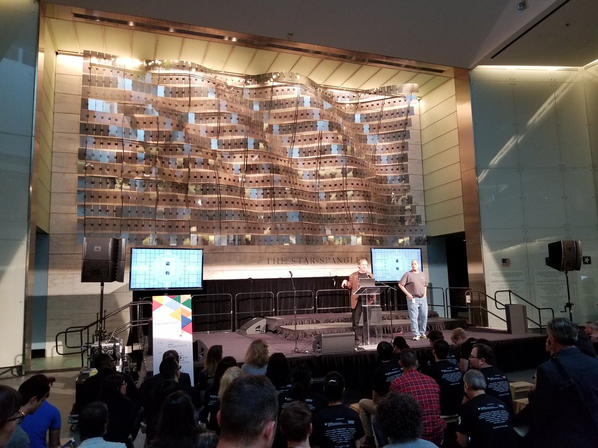 UMInteractive's tweet photo. Kickoff ceremony at the #ACCelerateFestival in DC.  Come experience @echoearthexp this weekend. https://t.co/zBC59WvGWD