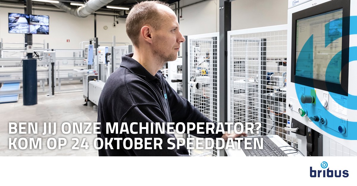 #Vacature #machineoperator die raad weet met kleine storingen en eerste lijnonderhoud. Kom naar onze #speeddate: bribus.nl/speeddate