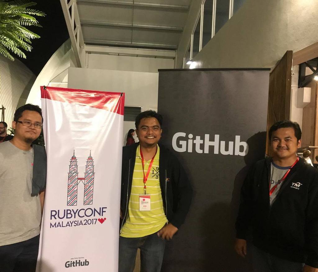 macintorch's tweet photo. Ruby Conference dinner sponsored by Github #rubyconf #rubyconfmy #rubyonrails https://t.co/hT6nDpmiqT https://t.co/oXQia0PXow