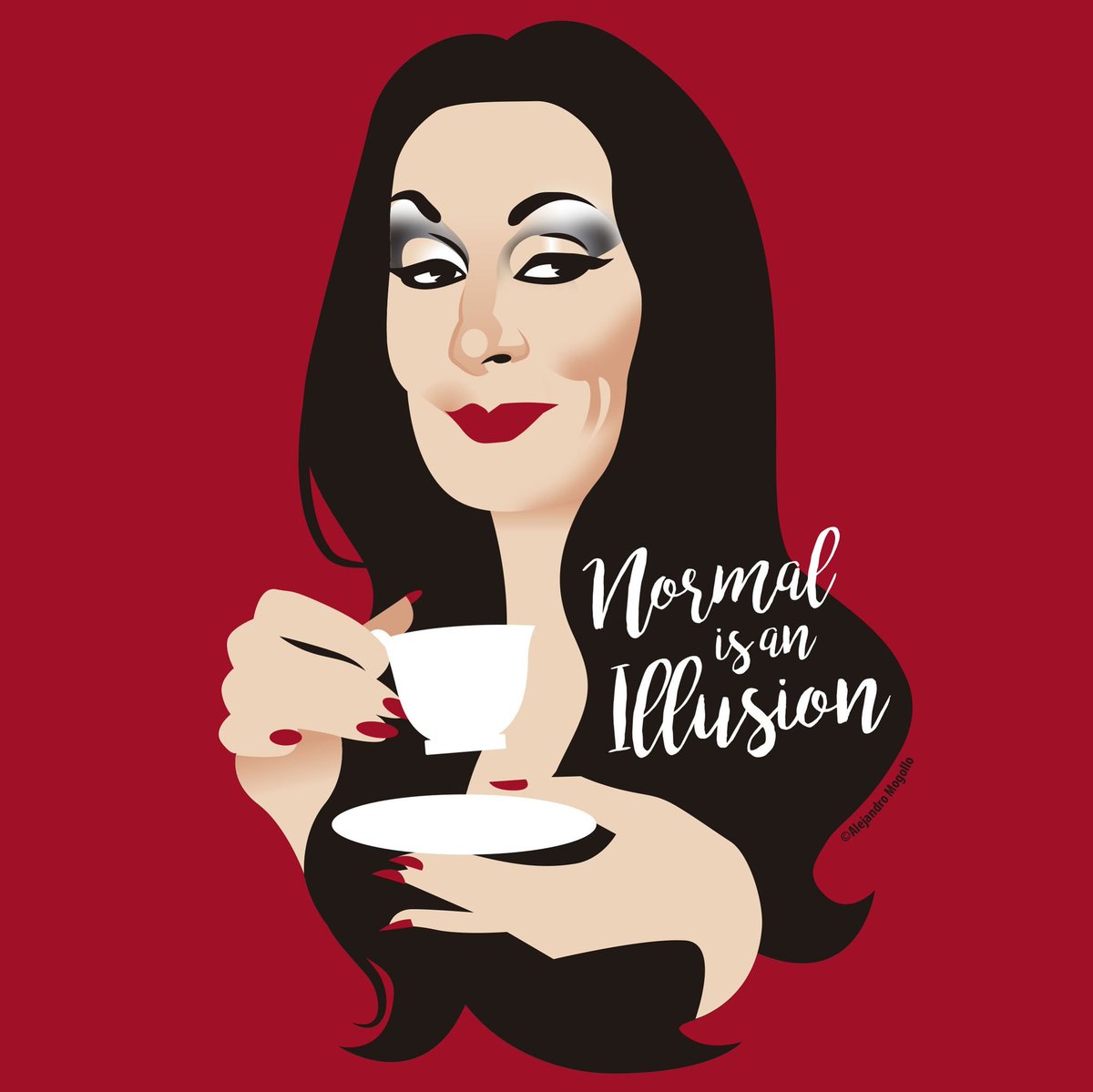 alemogolloart's tweet photo. #angelicahuston as #morticia in #addamsfamily #morticiaaddams #normalisanillusion #halloween #alejandromogolloart https://t.co/8AI5mbOZux