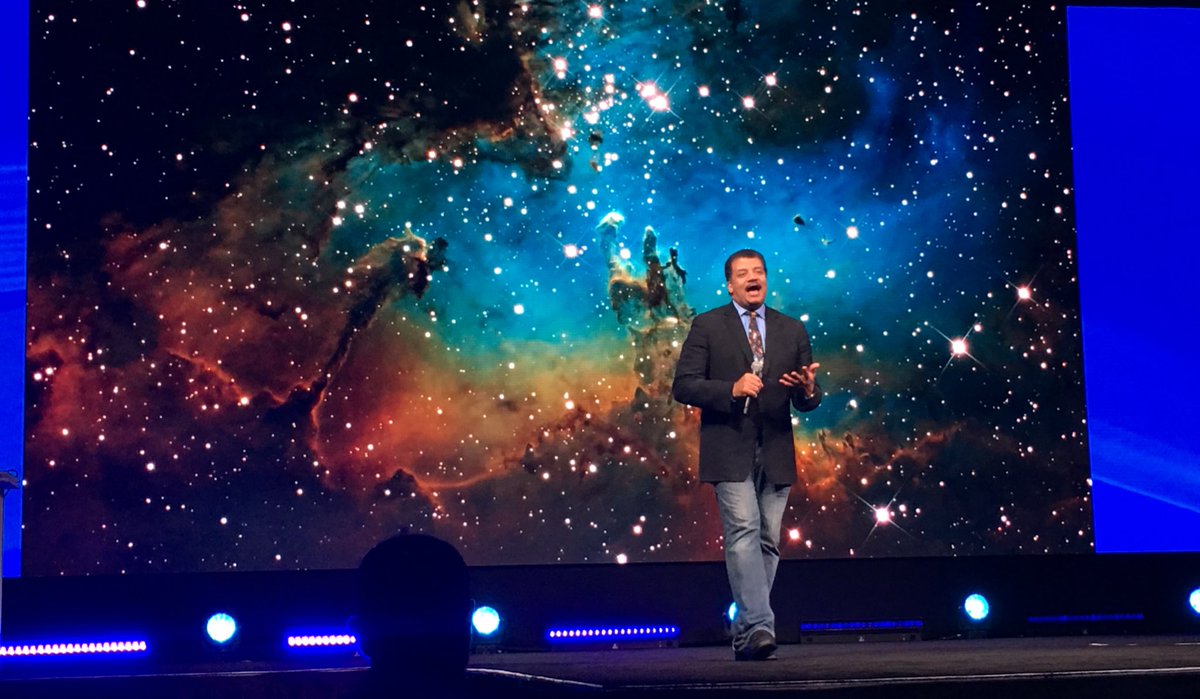 __SOTR__'s tweet photo. This Week: @neiltyson delivering #keynote for #BoxWorks17 (photo cred. @BoxWorks) https://t.co/8e0qcpmrDz