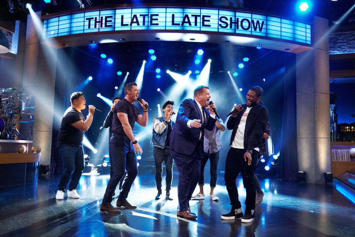 TheRealLukevans's tweet photo. Last night I got to sing with one of the greats. And @JKCorden. Love you Corden xx https://t.co/ekafbrOQ94 https://t.co/s7IUigex41