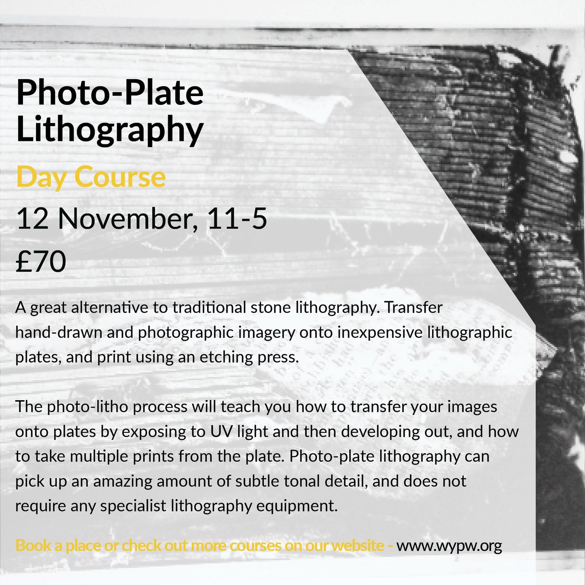 wyprintworkshop's tweet photo. Discover how to transfer photo imagery &amp; drawings to printable plates this November at WYPW.
https://t.co/am2FXvLliZ https://t.co/ZBzyc1ypGp