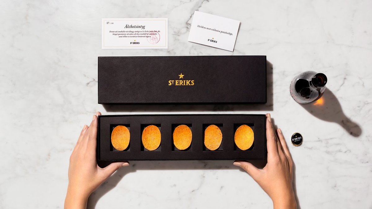 layoutla's tweet photo. Cinco por 56 euros: así son las patatas fritas más caras del mundo. Conoce todo sobre las St. Eriks: https://t.co/xkALi3mFFb. https://t.co/KxWRhmYlZG