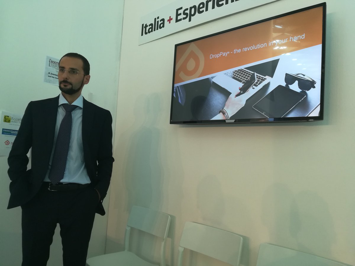droppay's tweet photo. Ci siamo! Al #ttg2017 Antonio Cristaldi parla di #innovazione, della nuova soluzione sul #mobilepayment, #DropPay. Stand C5-022bis044bis https://t.co/lyp2TSjSTX