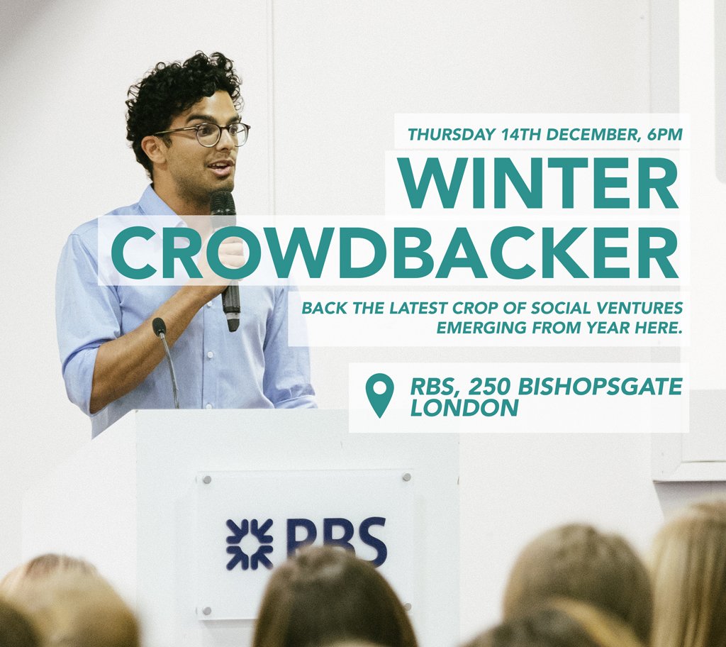 Join us on the 14th December and support our newest crop of ventures at our ❄️Winter Crowdbacker❄️: yearhere.org/event/wintercr…