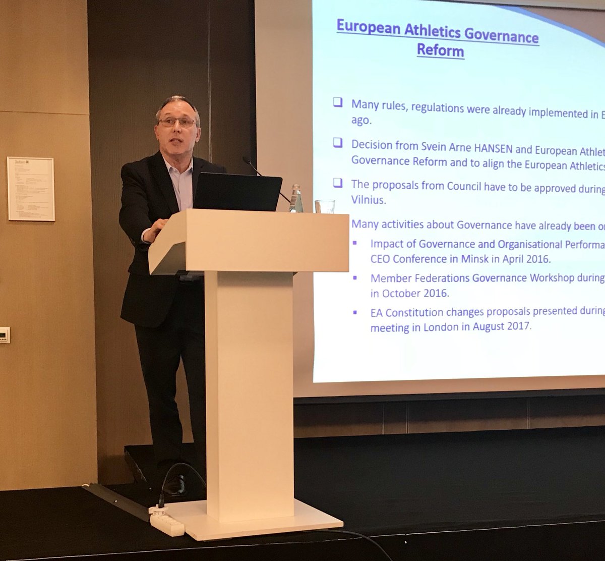Jean6625's tweet photo. After @iaaforg and @EuroAthletics governance reforms, presentation of good governance within national federations during MF Leaders Forum https://t.co/glehABY0bf