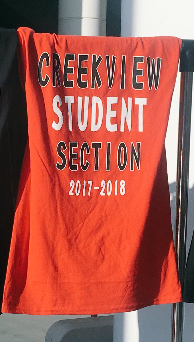 anna_dao85's tweet photo. Creekview students come get your student section shirts at tonight’s Homecoming game at Standridge $10 https://t.co/8LojQOMqVu