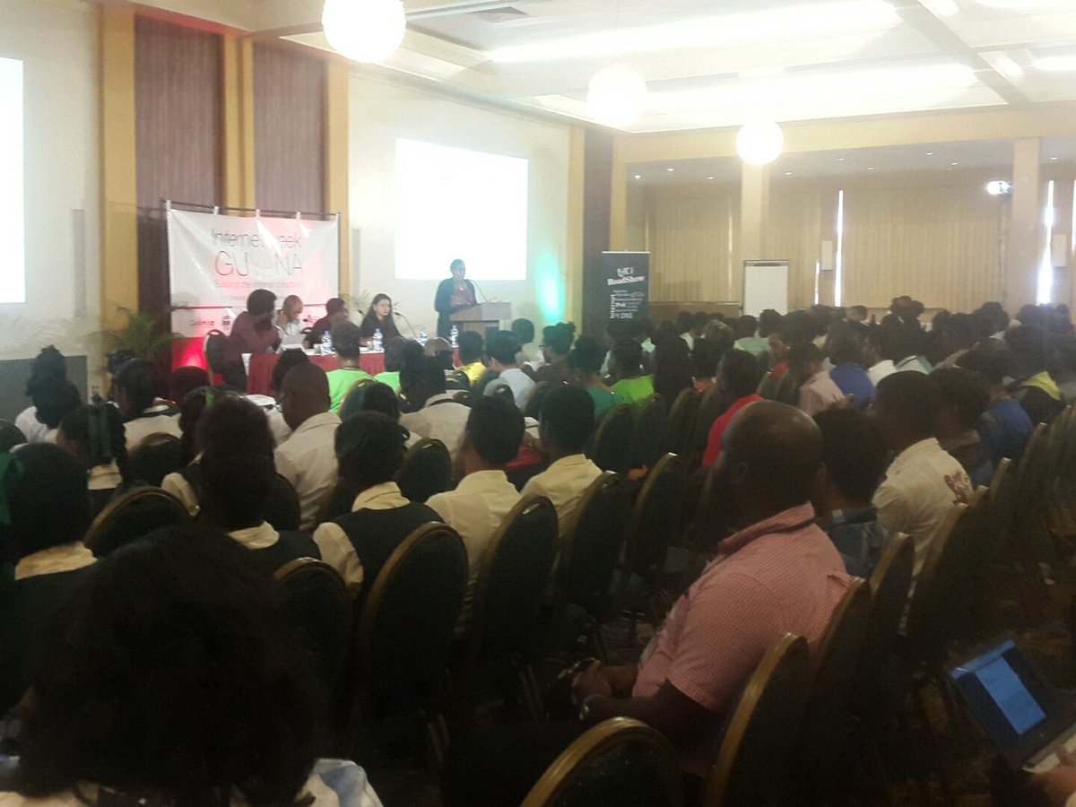 A glimpse of the packed conference room #InternetWeekGuyana