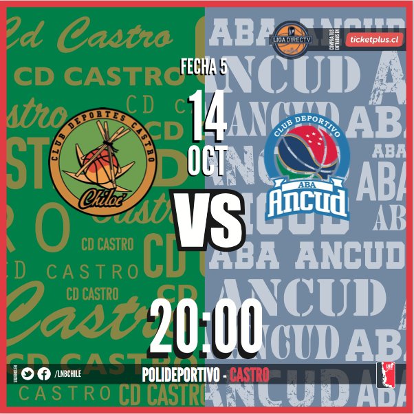 liga_nacional's tweet photo. #CASvsABA
🏀 Sábado 14 de octubre
🕗 20:00 hrs
🏟 Polideportivo
📍 Castro
🗓Fecha 5
#LigaDIRECTV
Entradas https://t.co/PSDtwGhq9z https://t.co/Z7HgyTe4St